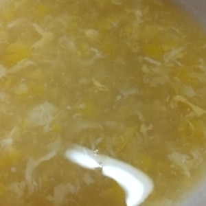 かつおだしの和風コーン卵スープ